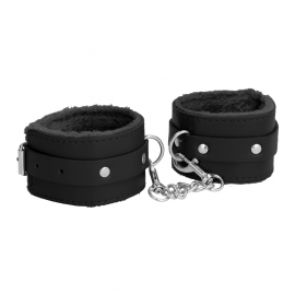 Ouch! Plush Leather Hand Cuffs