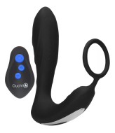 Ouch! E-stim & Vibration Butt Plug & Cock Ring with Remote