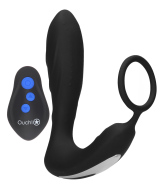 Ouch! E-stim & Vibration Butt Plug & Cock Ring with Remote - cena, srovnání