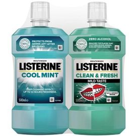 Johnson & Johnson Listerine CoolMint + Clean & Fresh 2x500ml