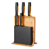 Fiskars Functional Form Bambusový blok s piatimi nožmi 1057552 - cena, srovnání