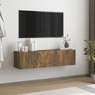 vidaXL Nástenná TV skrinka údený dub 120x30x30 cm spracované drevo - cena, srovnání