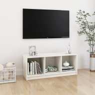 vidaXL TV skrinka biela 104x33x41 cm borovicový masív - cena, srovnání