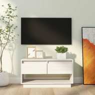 vidaXL TV skrinka biela 74x34x40 cm masívna borovica - cena, srovnání
