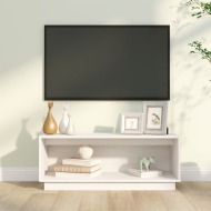 vidaXL TV skrinka biela 90x35x35 cm masívna borovica - cena, srovnání