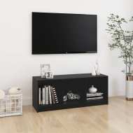 vidaXL TV skrinka čierna 104x33x41 cm borovicový masív - cena, srovnání