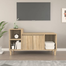 vidaXL TV skrinka dub sonoma 100x35x55 cm spracované drevo
