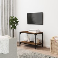 vidaXL TV skrinka hnedý dub 60x33x41 cm spracované drevo a oceľ - cena, srovnání