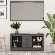 vidaXL TV skrinka sivá 103x36,5x52 cm masívna borovica - cena, srovnání
