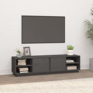 vidaXL TV skrinka sivá 156x40x40 cm masívna borovica - cena, srovnání