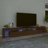 vidaXL TV skrinka s LED svetlami hnedý dub 260x36,5x40 cm - cena, srovnání