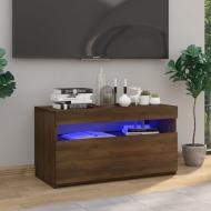 vidaXL TV skrinka s LED svetlami hnedý dub 75x35x40 cm - cena, srovnání
