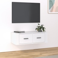 vidaXL Závesná TV skrinka biela 80x36x25 cm spracované drevo - cena, srovnání