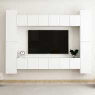 vidaXL 10-dielna súprava TV skriniek biela drevotrieska - cena, srovnání