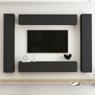 vidaXL 10-dielna súprava TV skriniek čierna drevotrieska - cena, srovnání