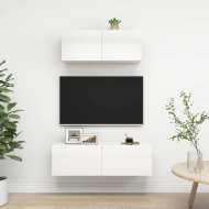 vidaXL 2-dielna sada TV skriniek lesklá biela drevotrieska - cena, srovnání