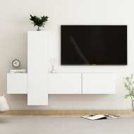 vidaXL 3-dielna súprava TV skriniek biela drevotrieska - cena, srovnání