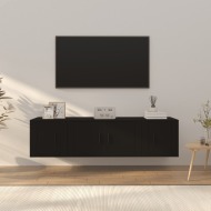 vidaXL 3-dielna súprava TV skriniek čierna spracované drevo - cena, srovnání