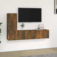 vidaXL 3-dielna súprava TV skriniek dymový dub spracované drevo - cena, srovnání