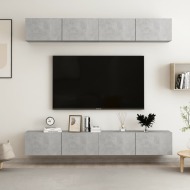 vidaXL 4-dielna súprava TV skriniek betónová sivá 100x30x30 cm drevotrieska - cena, srovnání