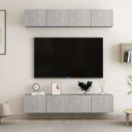 vidaXL 4-dielna súprava TV skriniek betónová sivá 80x30x30 cm drevotrieska - cena, srovnání