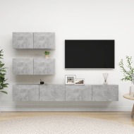 vidaXL 4-dielna súprava TV skriniek betónová sivá drevotrieska - cena, srovnání