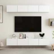 vidaXL 4-dielna súprava TV skriniek biela 100x30x30 cm drevotrieska - cena, srovnání