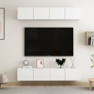 vidaXL 4-dielna súprava TV skriniek biela 80x30x30 cm drevotrieska - cena, srovnání