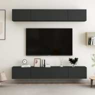 vidaXL 4-dielna súprava TV skriniek čierna 100x30x30 cm drevotrieska - cena, srovnání