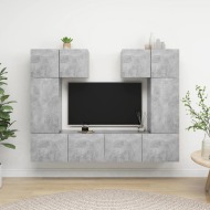 vidaXL 6-dielna súprava TV skriniek betónová sivá drevotrieska - cena, srovnání