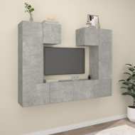 vidaXL 6-dielna súprava TV skriniek betónovo-sivá spracované drevo - cena, srovnání