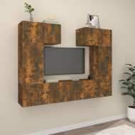 vidaXL 6-dielna súprava TV skriniek dymový dub spracované drevo - cena, srovnání