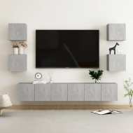 vidaXL 7-dielna súprava TV skriniek betónovo-sivá drevotrieska - cena, srovnání
