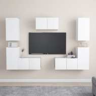 vidaXL 7-dielna súprava TV skriniek biela drevotrieska - cena, srovnání