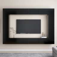 vidaXL 8-dielna súprava TV skriniek čierna drevotrieska - cena, srovnání