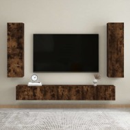 vidaXL Nástenné TV skrinky 2 ks dymový dub 30,5x30x110 cm - cena, srovnání