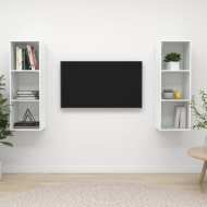vidaXL Nástenné TV skrinky 2 ks lesklé biele drevotrieska - cena, srovnání