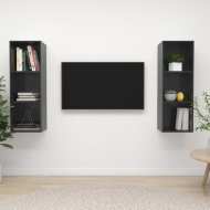 vidaXL Nástenné TV skrinky 2 ks lesklé sivé drevotrieska - cena, srovnání
