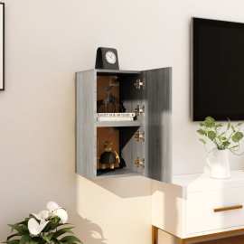 vidaXL Nástenné TV skrinky 2 ks sivé sonoma 30,5x30x30 cm