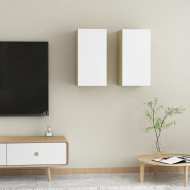 vidaXL TV skrinky 2 ks biele a dub sonoma 30,5x30x60cm drevotrieska - cena, srovnání