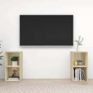 vidaXL TV skrinky 2 ks dub sonoma 72x35x36,5 cm drevotrieska - cena, srovnání