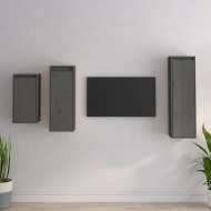 vidaXL TV skrinky 3 ks sivé masívna borovica - cena, srovnání