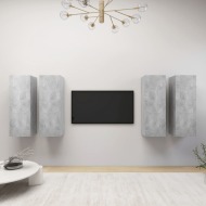 vidaXL TV skrinky 4 ks betónové sivé 30,5x30x90 cm drevotrieska - cena, srovnání