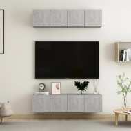 vidaXL TV skrinky 4 ks betónovo-sivé 60x30x30 cm drevotrieska - cena, srovnání