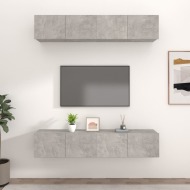 vidaXL TV skrinky 4 ks betónovosivé 80x30x30 cm spracované drevo - cena, srovnání