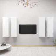 vidaXL TV skrinky 4 ks biele 30,5x30x110 cm drevotrieska - cena, srovnání
