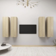 vidaXL TV skrinky 4 ks dub sonoma 30,5x30x110 cm drevotrieska - cena, srovnání