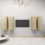 vidaXL TV skrinky 4 ks dub sonoma 30,5x30x90cm drevotrieska - cena, srovnání