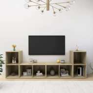 vidaXL TV skrinky 4 ks dub sonoma 72x35x36,5 cm drevotrieska - cena, srovnání