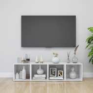 vidaXL TV skrinky 4 ks lesklé biele 37x35x37 cm drevotrieska - cena, srovnání